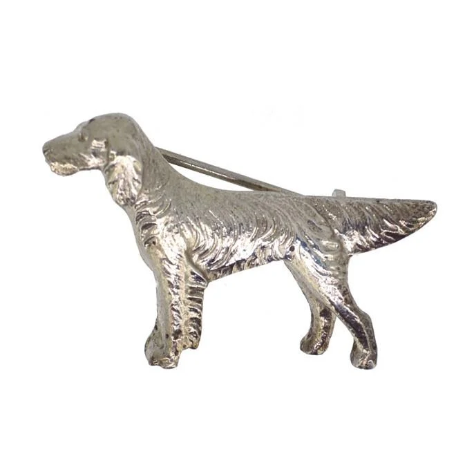 Silver Dog Brooch