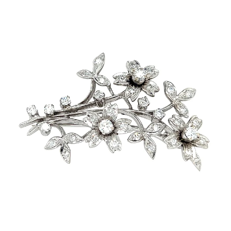 Diamond Spray Brooch