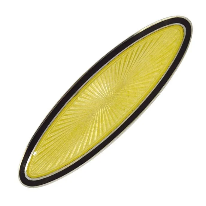 Yellow Enamel Brooch