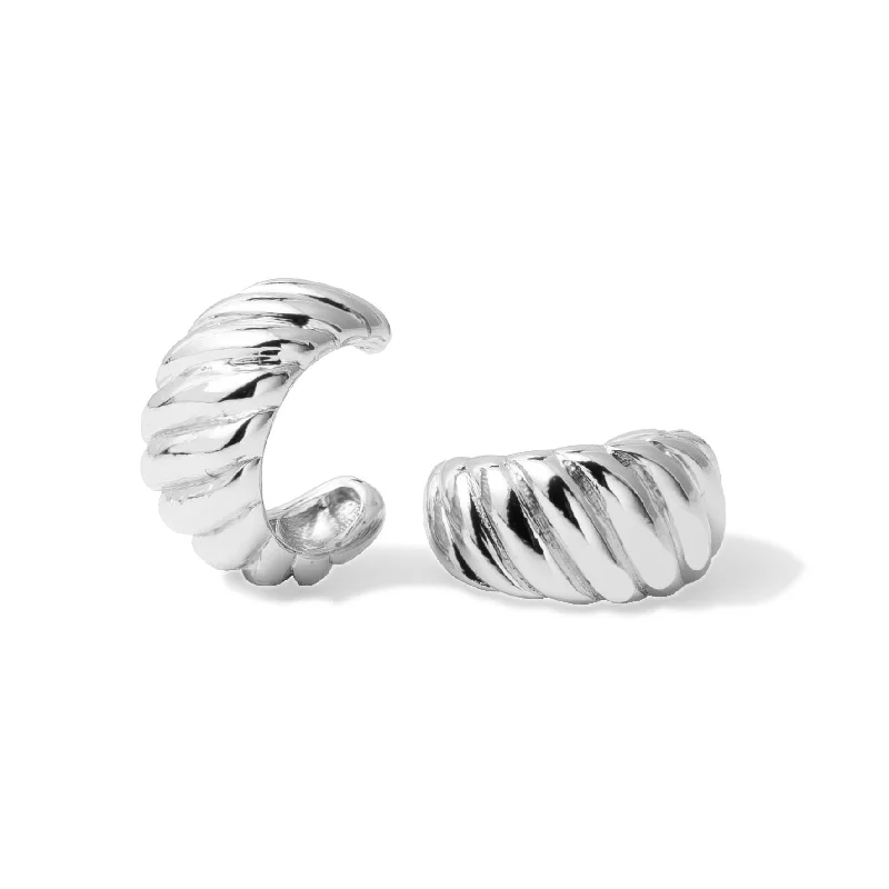 Ear cuff croissant silver