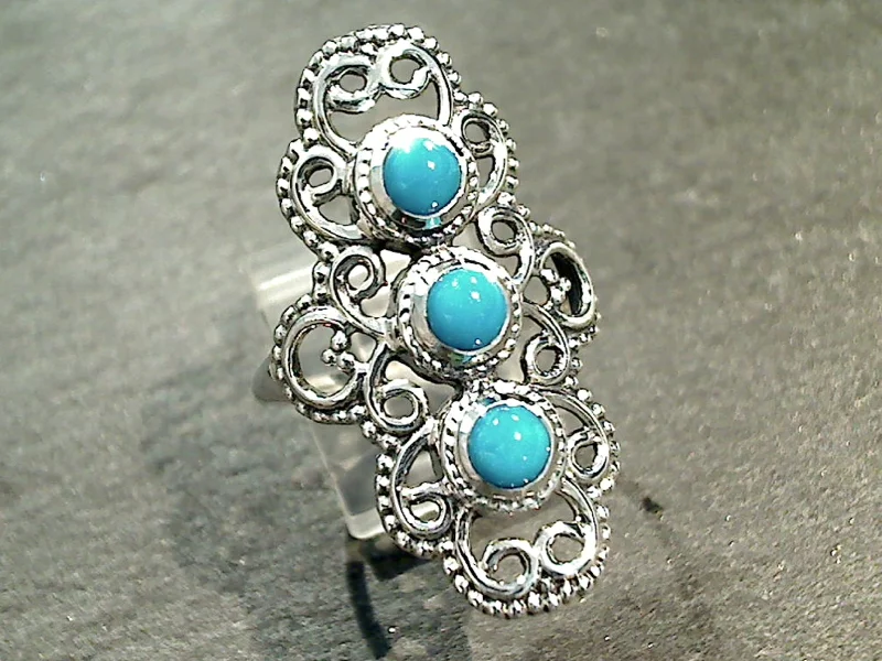 Size 7.25 Turquoise, Sterling Silver Ring