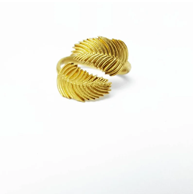 Palm Frond Bypass Ring [BACK IN STOCK 8/1]