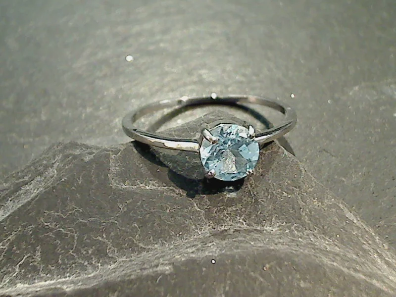 Size 8 Blue Topaz, Sterling Silver Ring