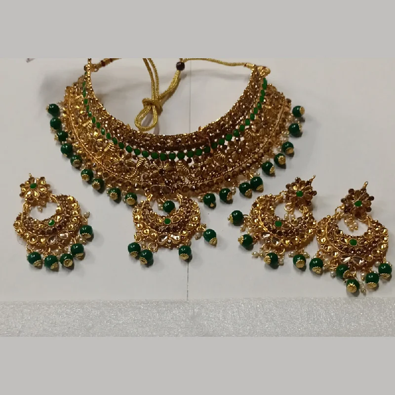 Kumavat Jewels Gold Plated Austrian Stone Necklace Set