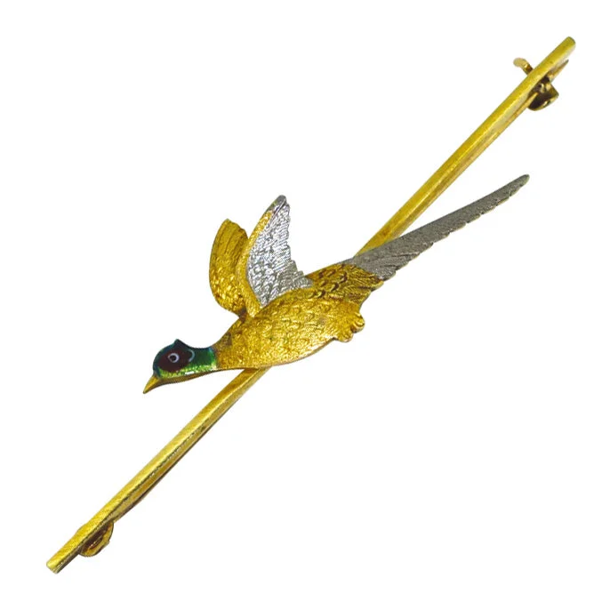 Flying Pheasant Brooch