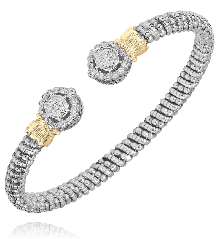 Vahan - 14K Gold & Sterling Silver, Diamond Bracelet