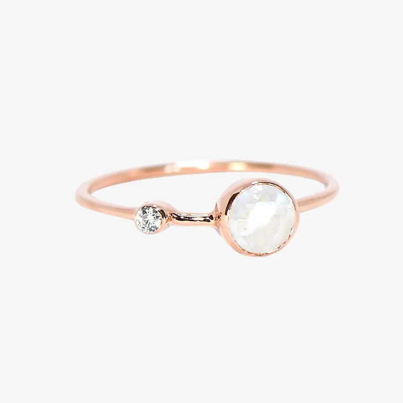 Moonstone Double Stone Ring