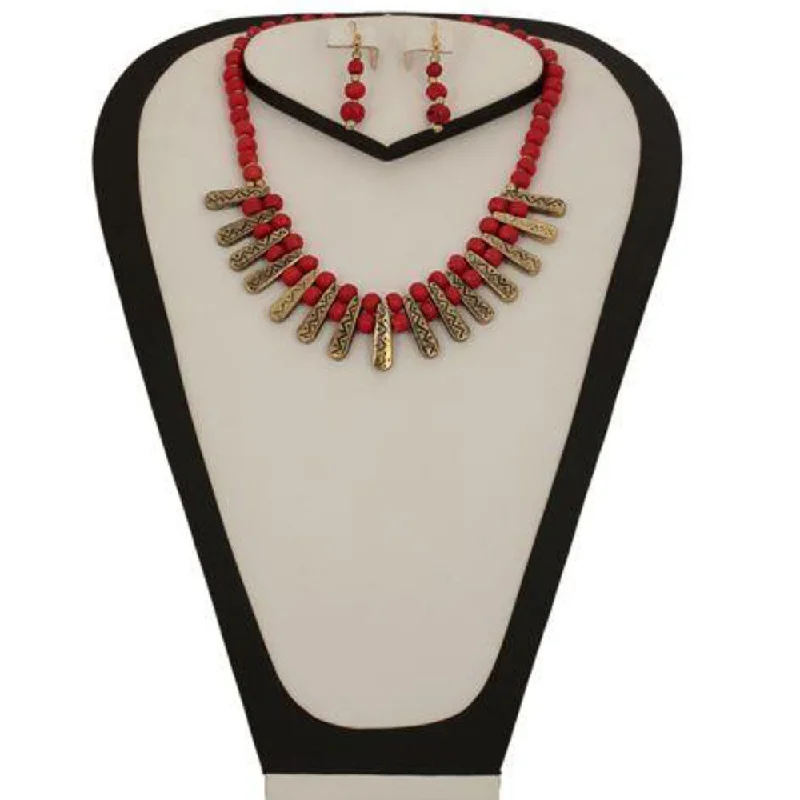 Manmayee Exports Dokra and Terracotta Necklace Set