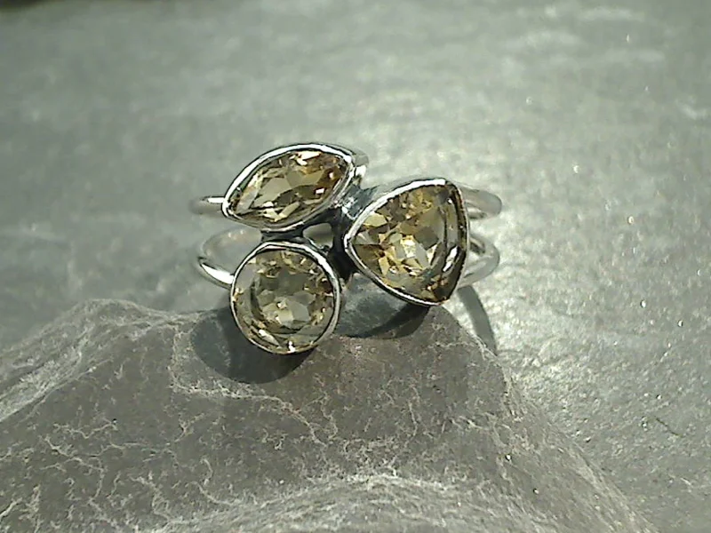 Size 10 Citrine, Sterling Silver Ring