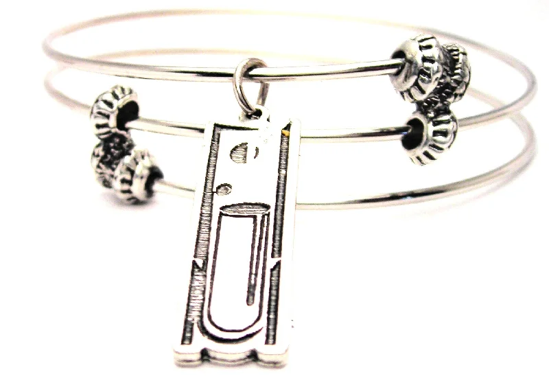 Test Tube Triple Style Expandable Bangle Bracelet