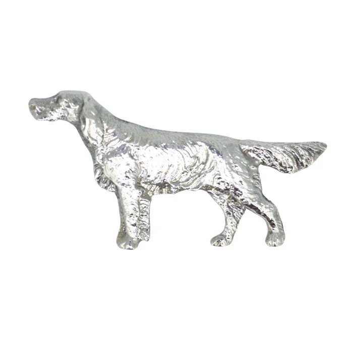 Silver Dog Brooch