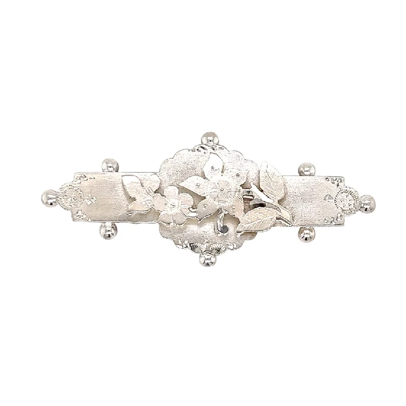 Silver Flower Brooch