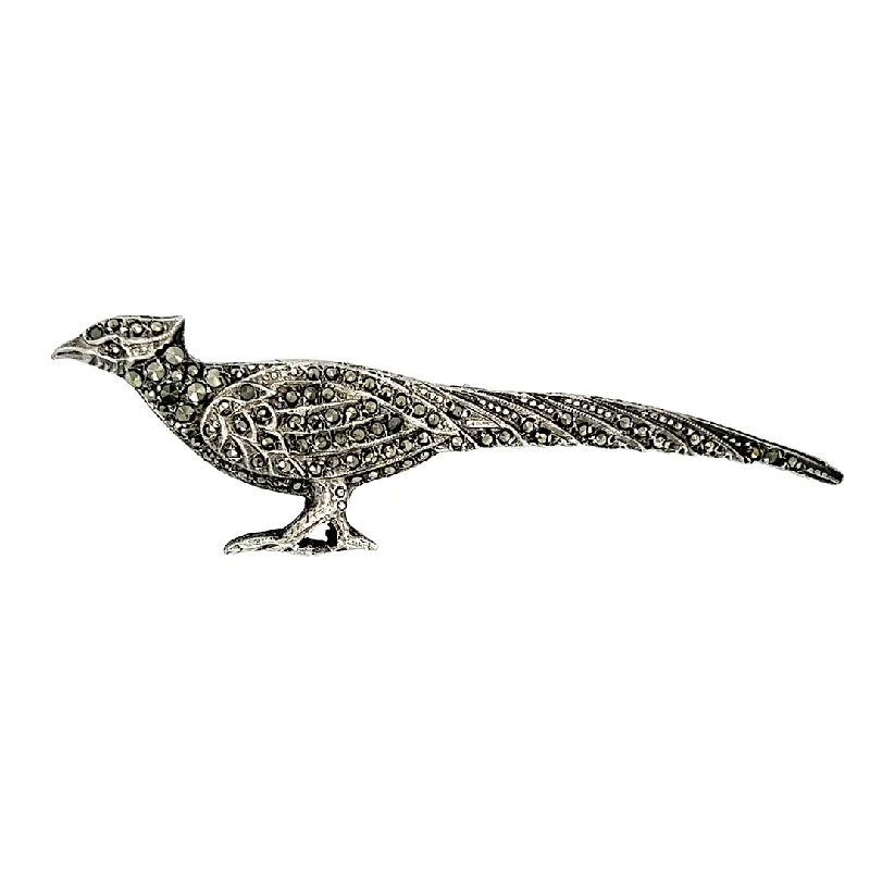 Marcasite Pheasant Brooch