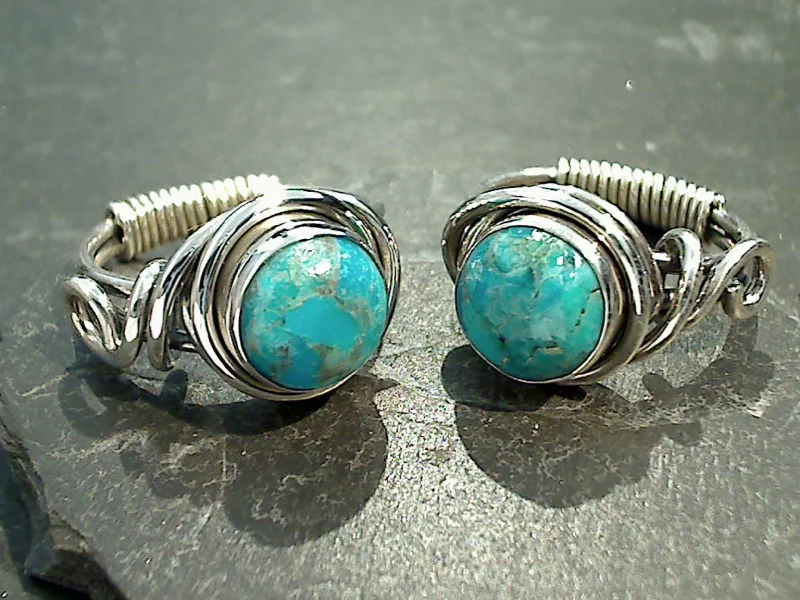 Size 9 Turquoise, Sterling Silver Ring