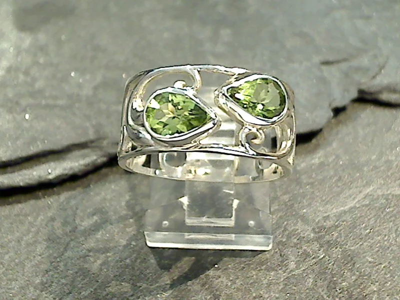 Size 6 Peridot, Sterling Silver Ring