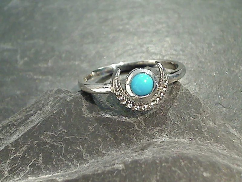 Size 8.25 Turquoise, Sterling Silver Ring