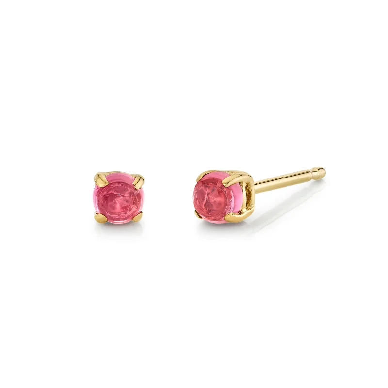 Baby Cab Studs - Tourmaline