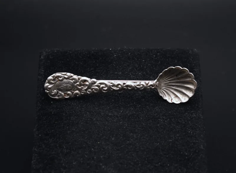 Vintage Sterling Silver Sugar Spoon Brooch