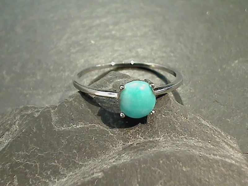 Size 9 Turquoise, Sterling Silver Ring