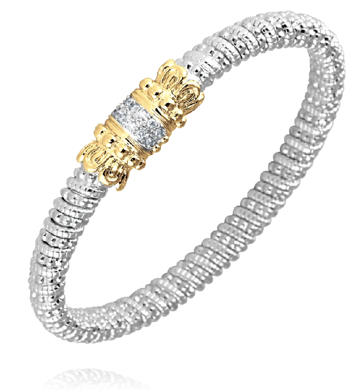 Vahan - 14K Gold & Sterling Silver, Diamond Bracelet