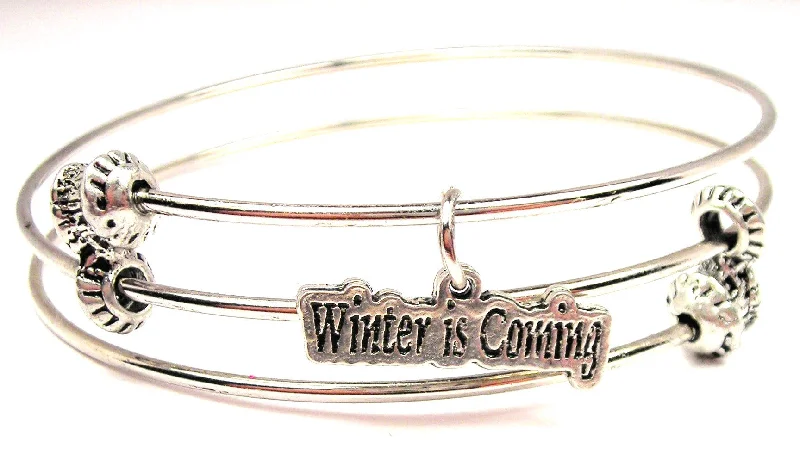 Winter Is Coming Triple Style Expandable Bangle Bracelet