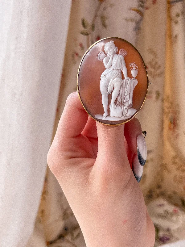 Rare Cameo Brooch of Teenage Psyche