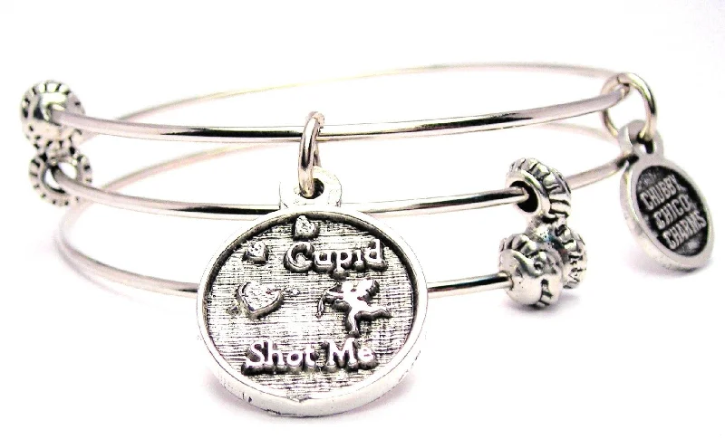 Cupid Shot Me Triple Style Expandable Bangle Bracelet