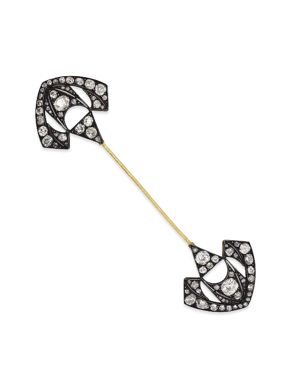 Diamond Estate Jabot Brooch