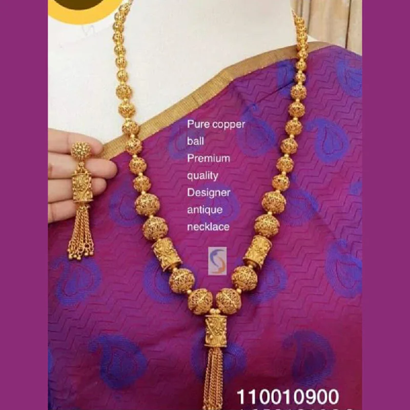 Sai Fashion Gold Plated Long Necklace Set