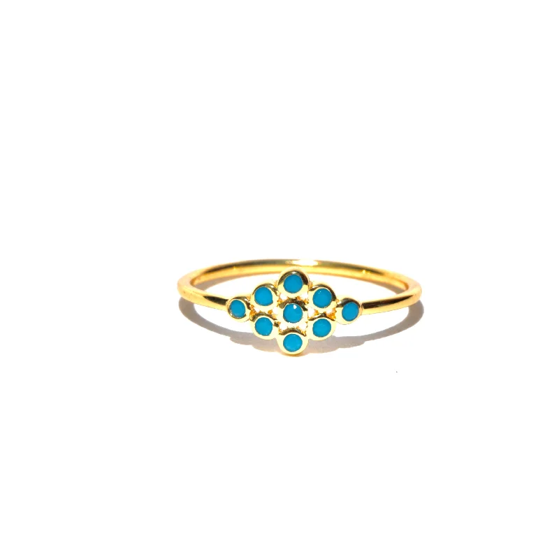 9 OPAL DOT RING