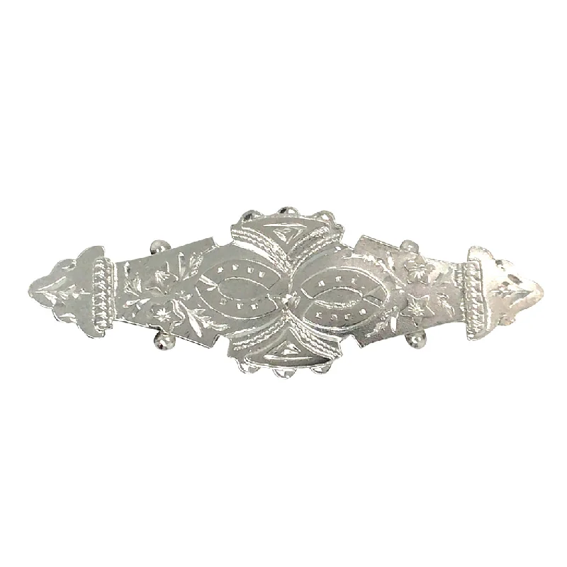 Silver Horse Shoe Brooch