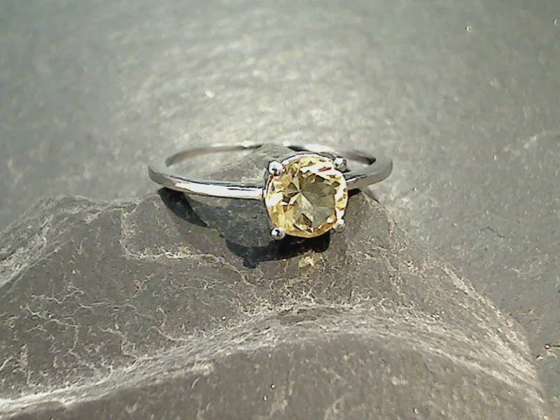 Size 8 Citrine, Sterling Silver Ring