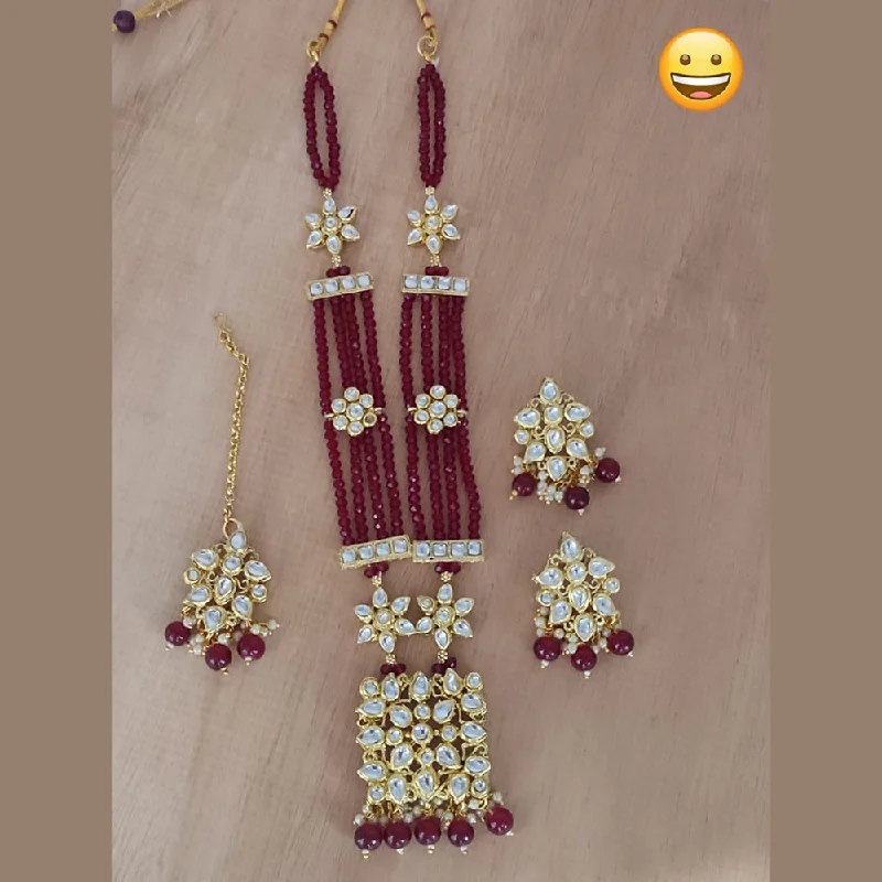 Manisha Jewellery Crustal Pearl Long Necklace Set