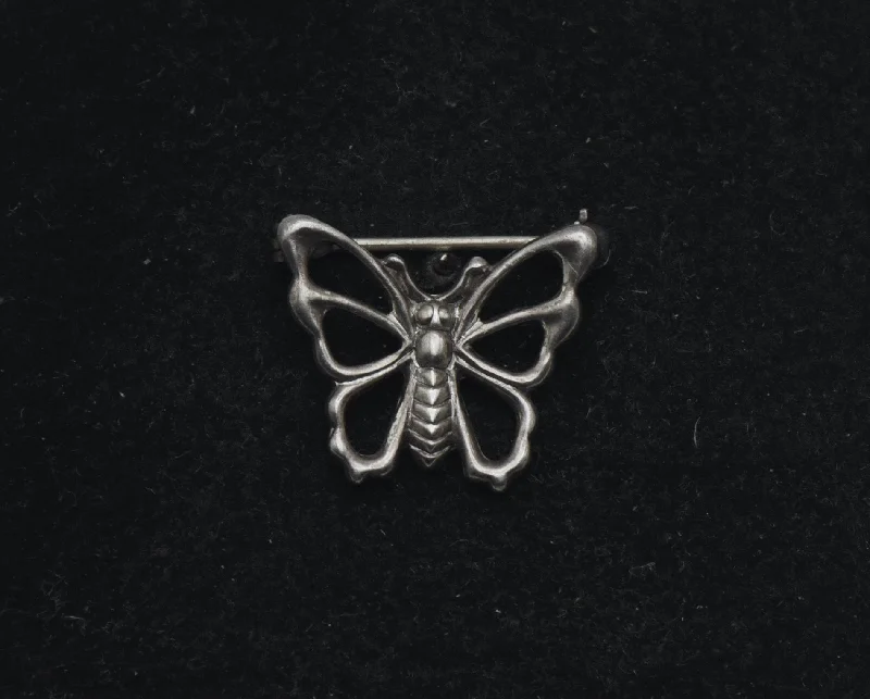 Vintage Sterling Silver Butterfly Brooch