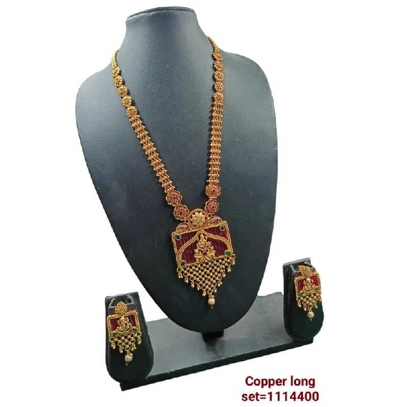 Padmawati Bangles Pota Stone Copper Necklace Set