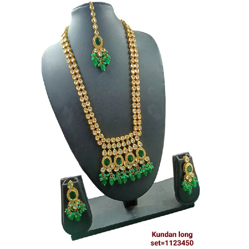 Padmawati Bangles Kundan Stone Gold Plated Necklace Set