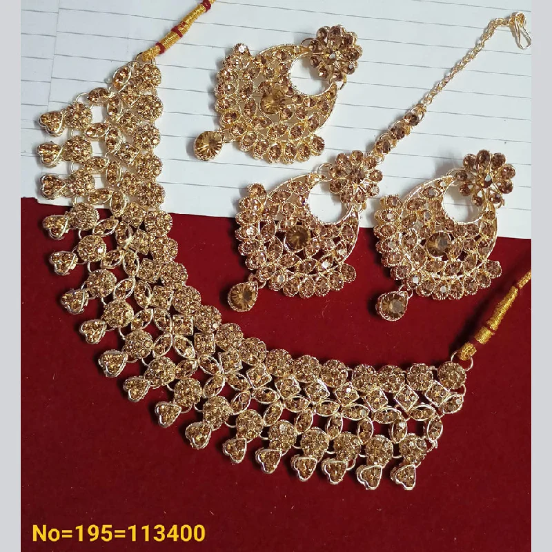 Padmawati Bangles Gold Plated Austrian Stone Necklace Set