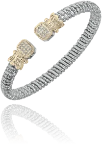 Vahan - 14K Gold & Sterling Silver, Diamond Bracelet