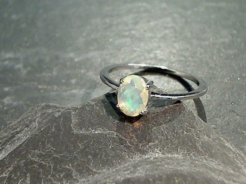 Size 6.25 Ethiopian Opal, Sterling Silver Ring