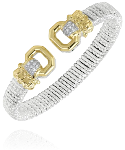 Vahan - 14K Yellow Gold & Sterling Silver Diamond Bracelet