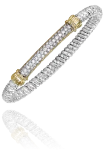 Vahan - 14K Gold & Sterling Silver, Diamond Bracelet