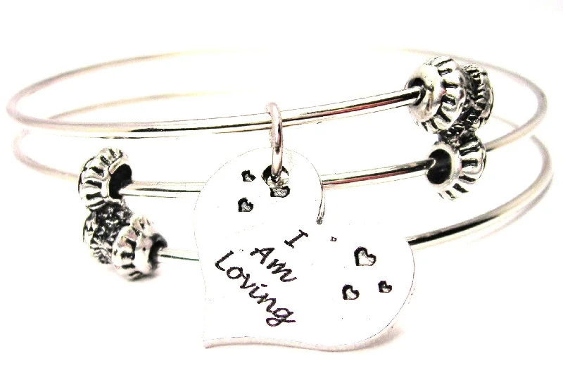 I Am Loving Triple Style Expandable Bangle Bracelet