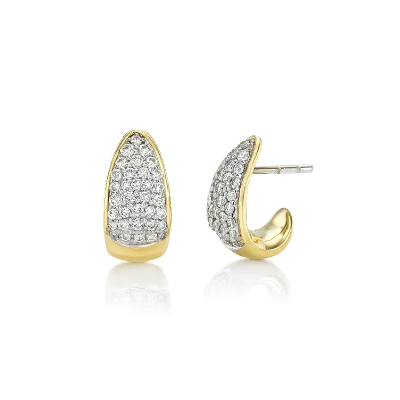 Baby Pavé Diamond Tusk Earrings