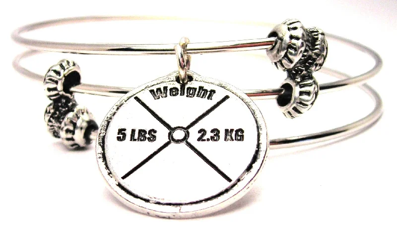 5 Lb Weight Triple Style Expandable Bangle Bracelet