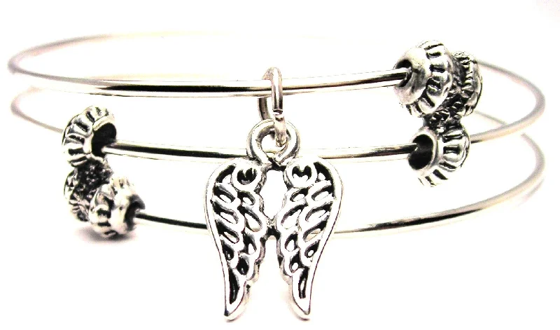 Lace Wings Triple Style Expandable Bangle Bracelet