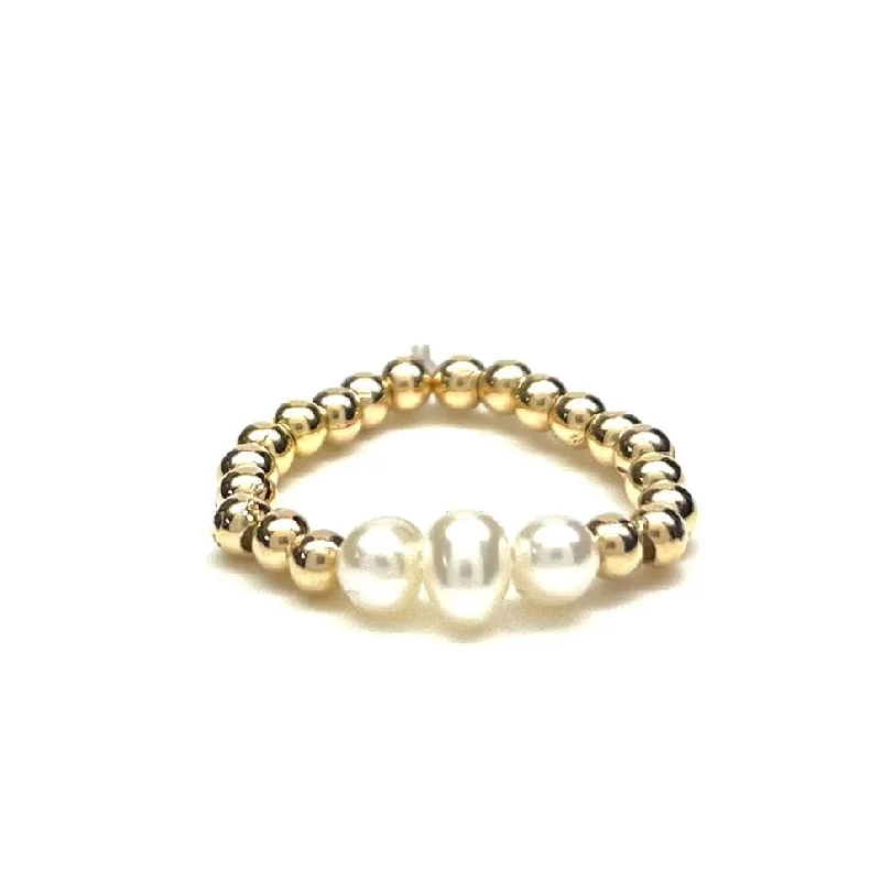 3 PEARL BEAD RING