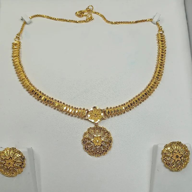 Pari Art Jewellery Forming Gold  Necklace Set