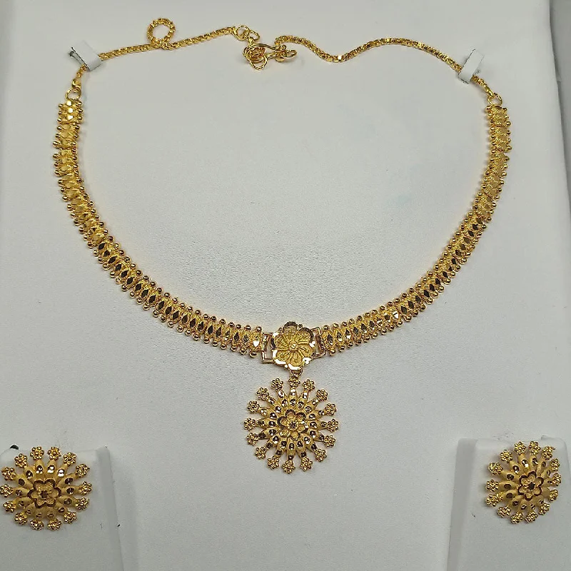 Pari Art Jewellery Forming Gold  Necklace Set