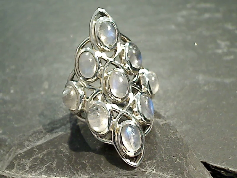 Size 6 Moonstone, Sterling Silver Ring