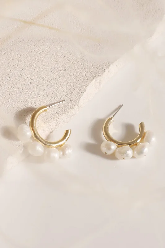 Alice Pearl Hoop Earrings